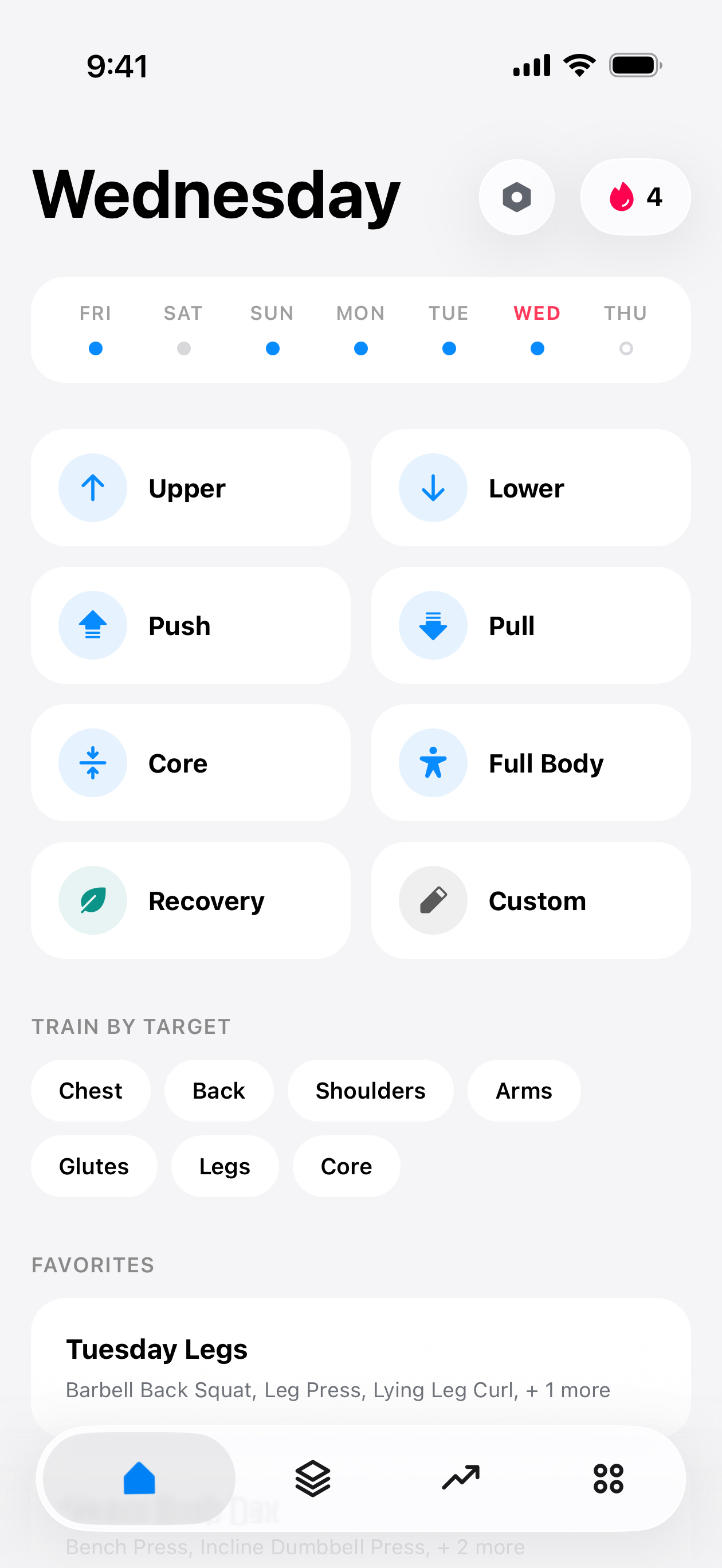 Set app home screen